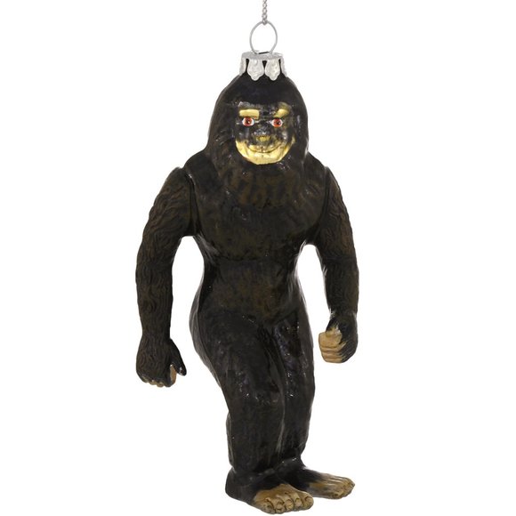 NWT Hand Blown Glass 5" Bigfoot ornamen-Friendly-ape-spirit totem-Sasquatch-Yeti - Picture 1 of 1